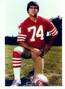 #74 NFL San Francisco 49er, George Visger @ 1981