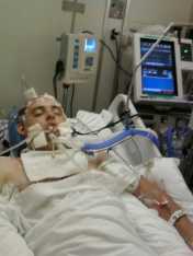 Daniel Mollino - TBI Survivor in hospital